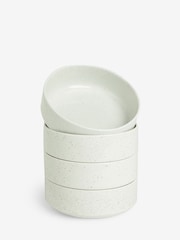 Set of 4 Natural Cream Hayden Cereal Bowls - Image 2 of 3