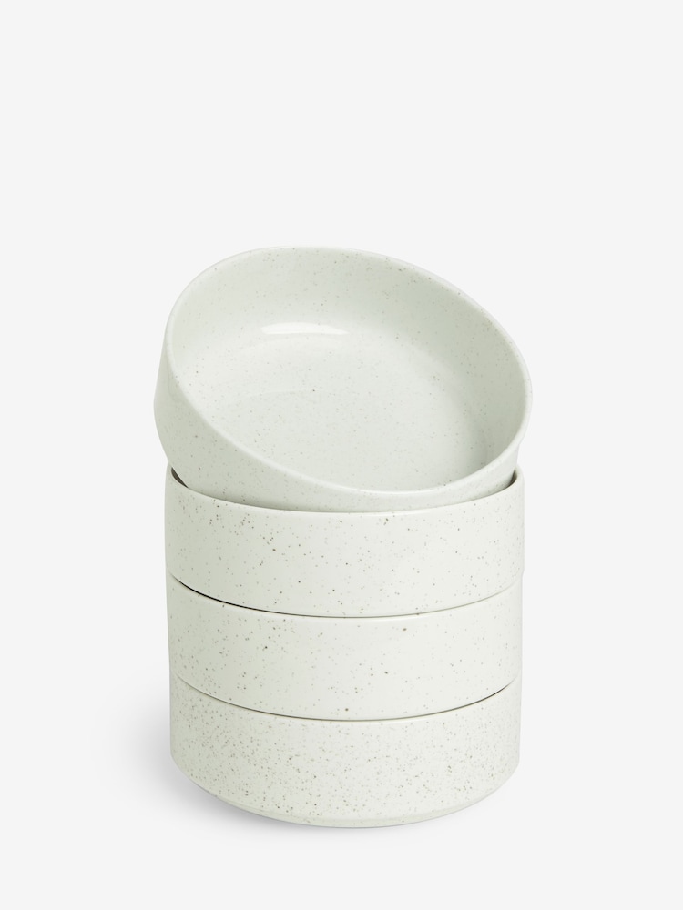 Set of 4 Natural Cream Hayden Cereal Bowls - Image 2 of 3