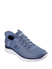 Skechers Light Blue Summits High Range Trainers - Image 3 of 5