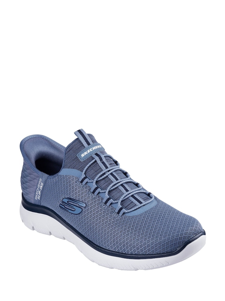Skechers Light Blue Summits High Range Trainers - Image 3 of 5