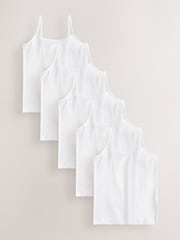 White 5 Pack Lace Cami Vest (1.5-16yrs) - Image 1 of 6