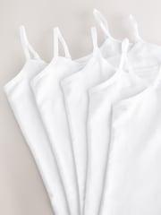 White 5 Pack Lace Cami Vest (1.5-16yrs) - Image 4 of 6