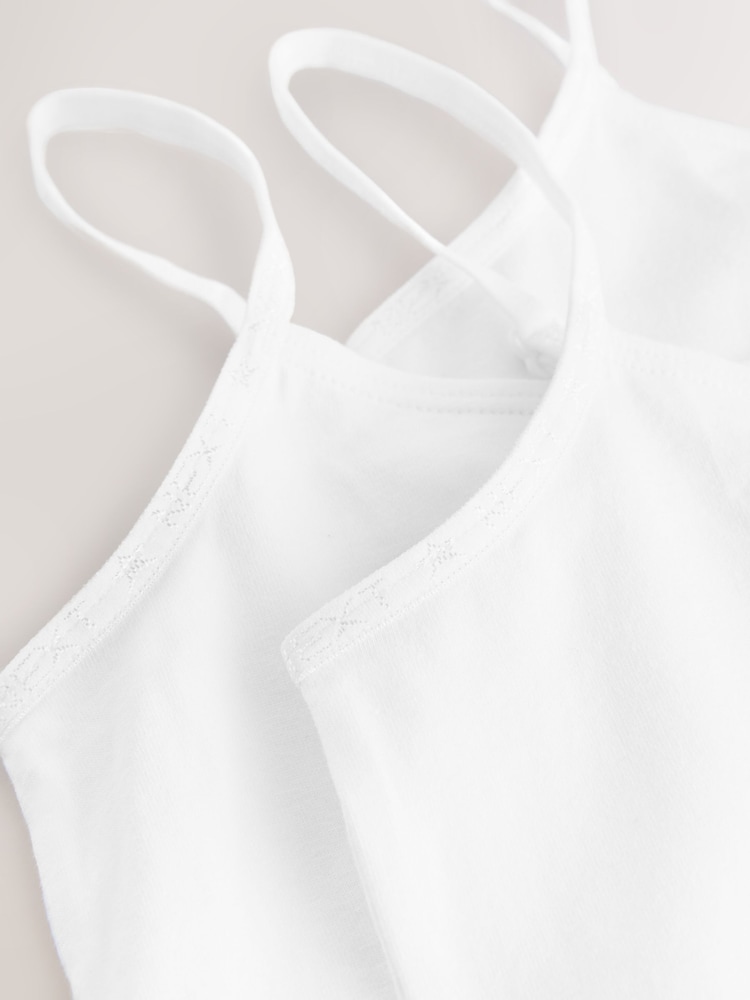 White 3 Pack Cami Vest (1.5-16yrs) - Image 6 of 7
