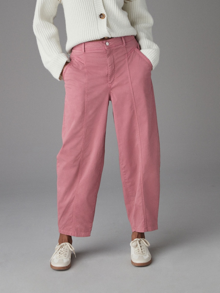 Pink Barrel Leg Chino Trousers - Image 4 of 8