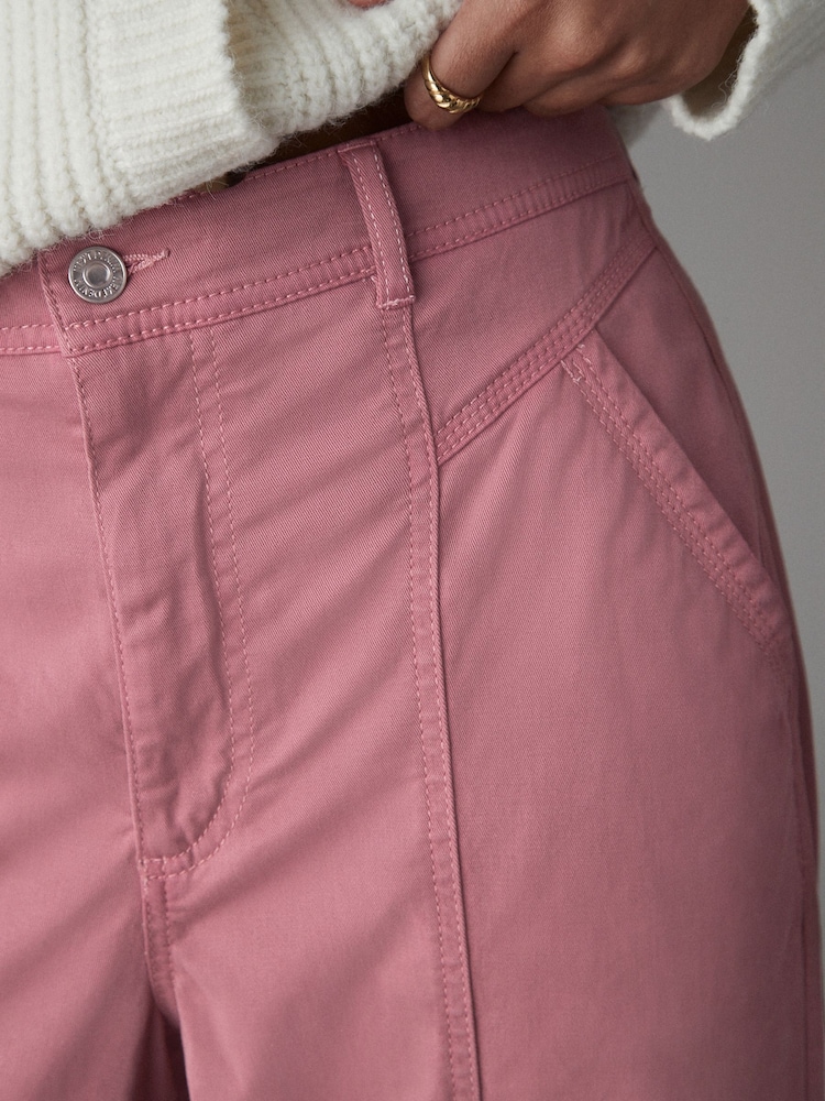 Pink Barrel Leg Chino Trousers - Image 5 of 8