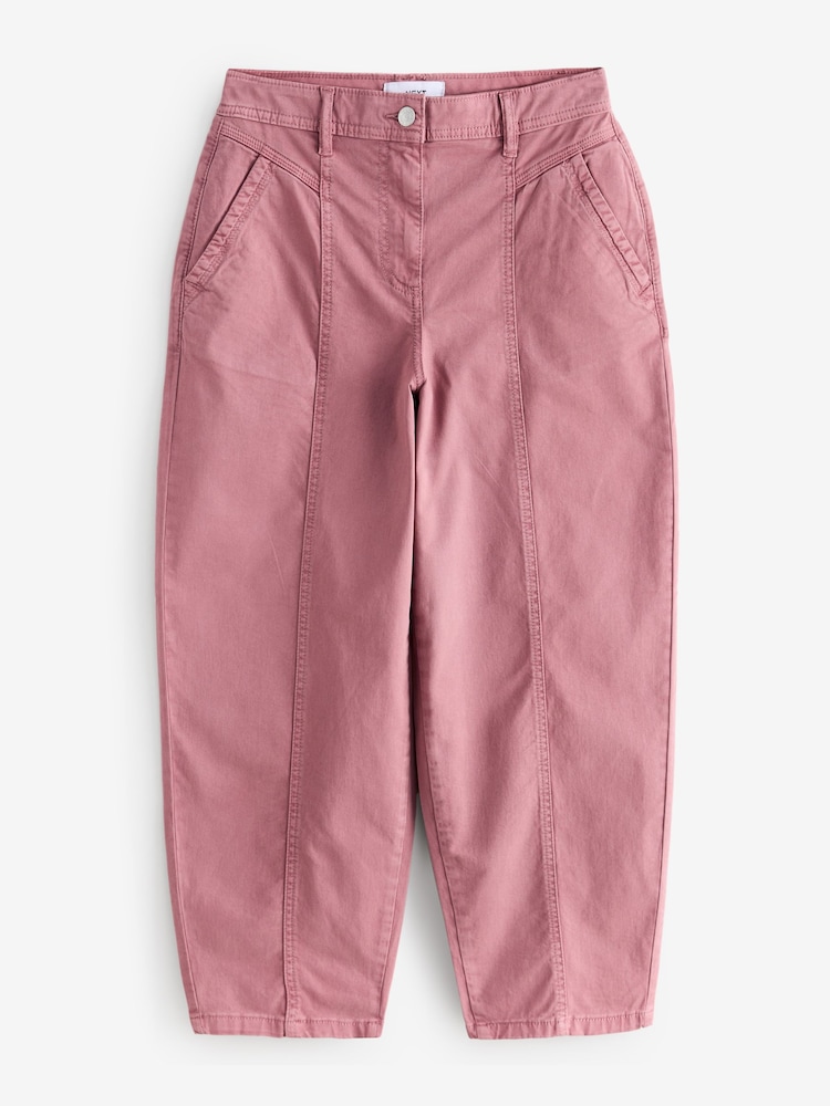 Pink Barrel Leg Chino Trousers - Image 6 of 8
