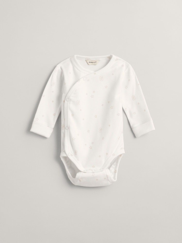GANT White Baby Star And G Printed Bodysuit - Image 1 of 3