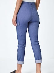 Pantalones cargo elásticos con vuelto de Roman - Imagen 3 de 5