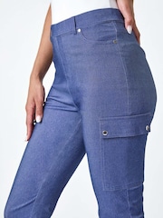 Pantalones cargo elásticos con vuelto de Roman - Imagen 5 de 5