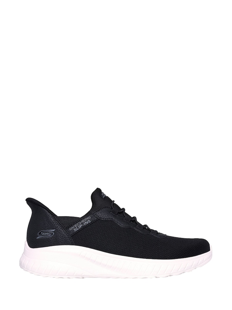 Skechers Dark Black Bobs Squad Chaos Daily Hype Slip In Trainers - Image 2 of 6