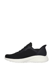Skechers Dark Black Bobs Squad Chaos Daily Hype Slip In Trainers - Image 3 of 6