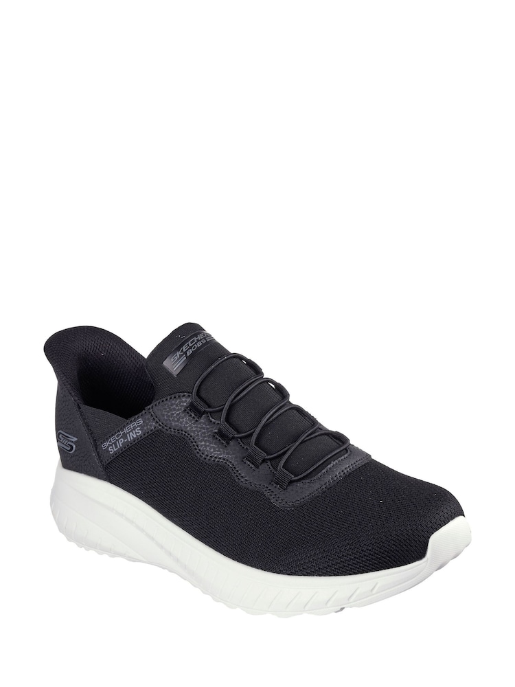 Skechers Dark Black Bobs Squad Chaos Daily Hype Slip In Trainers - Image 4 of 6