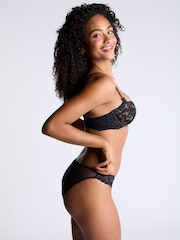 Boux Avenue Lana Padded Black Lace Plunge Bra - Image 2 of 6
