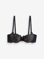 Boux Avenue Lana Padded Black Lace Plunge Bra - Image 6 of 6