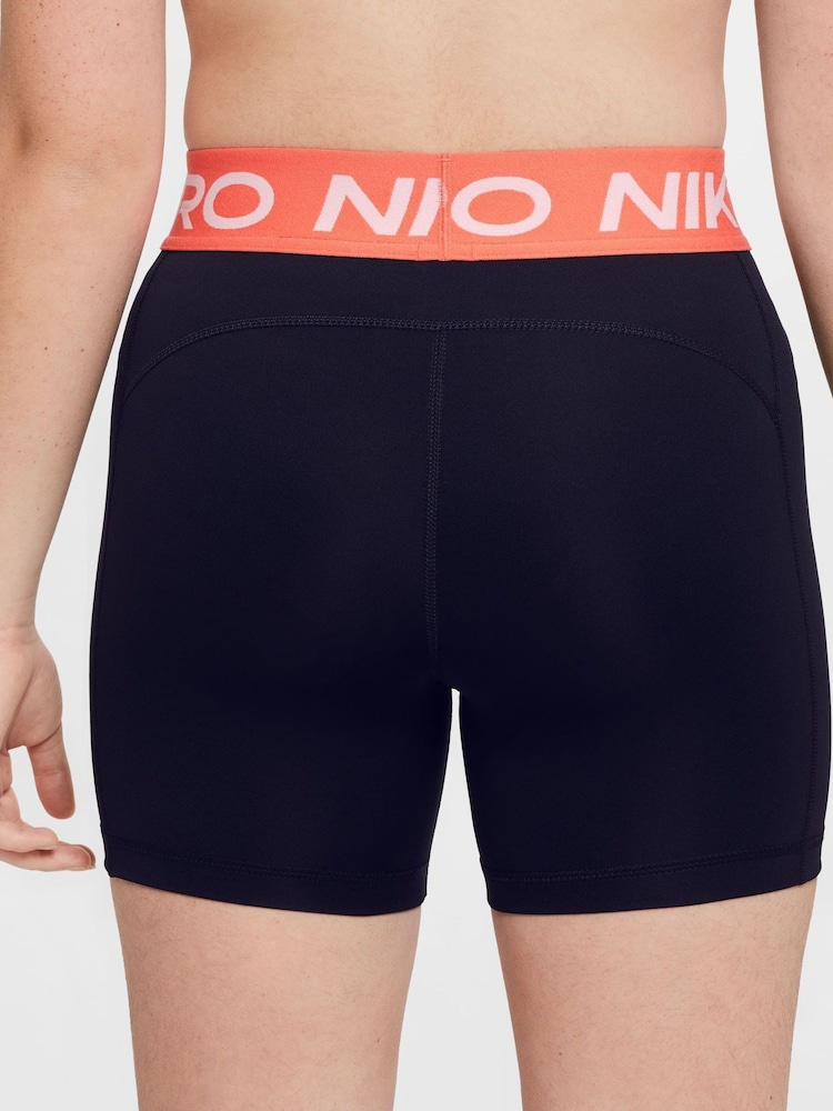 Nike Black Ember Pink 3 Inch Dri-FIT Pro Shorts - Image 2 of 6 Nike Black Ember Pink 3 Inch Dri-FIT Pro Shorts - Image 2 of 6