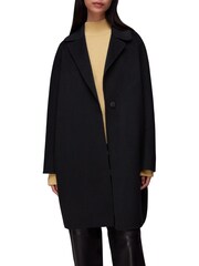 Whistles Julia Double Faced Black Coat - Image 1 of 4