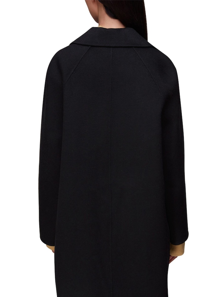 Whistles Julia Double Faced Black Coat - Image 2 of 4
