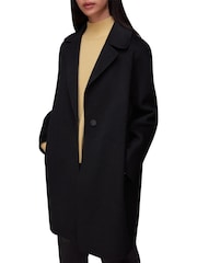 Whistles Julia Double Faced Black Coat - Image 3 of 4