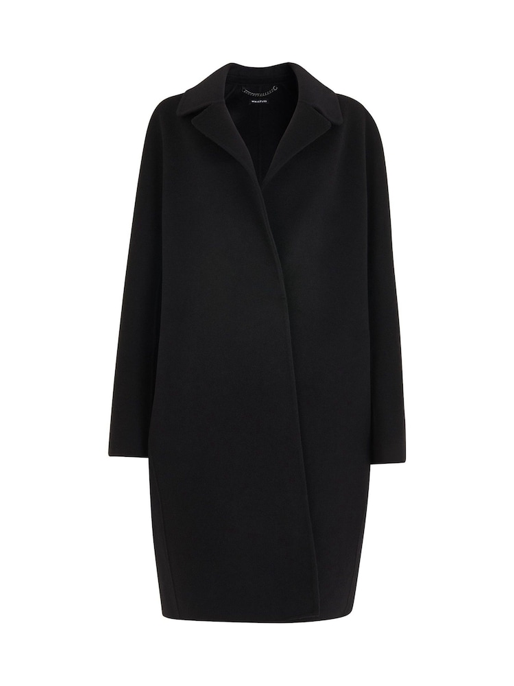 Whistles Julia Double Faced Black Coat - Image 4 of 4