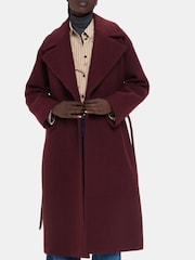 Whistles Red Lorna Wrap Wool Coat - Image 4 of 5