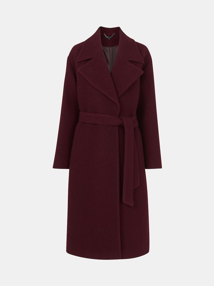 Whistles Red Lorna Wrap Wool Coat - Image 5 of 5
