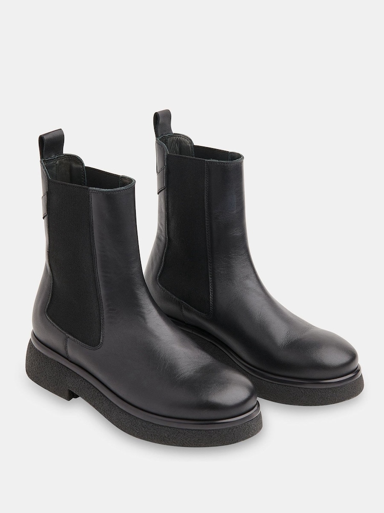 Whistles Black Aelin Chelsea Boots - Image 2 of 4