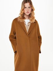Whistles Brown Print Julia Double Faced Coat - Image 1 of 5