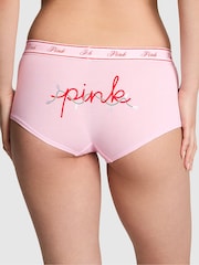 Victoria's Secret PINK Pink Tulip Lights Graphic Short Cotton Logo Knickers - Image 2 of 4