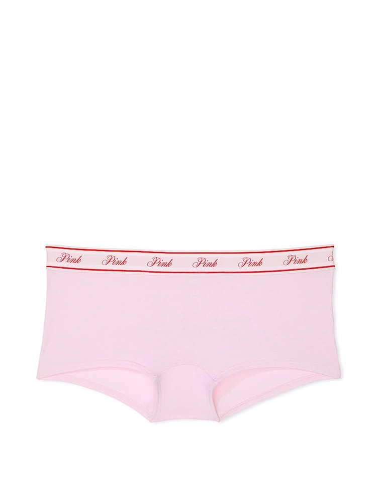 Victoria's Secret PINK Pink Tulip Lights Graphic Short Cotton Logo Knickers - Image 3 of 4
