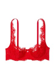 Victoria's Secret Vermillion Red Lightly Lined Balcony Lace Bra - Image 3 of 3