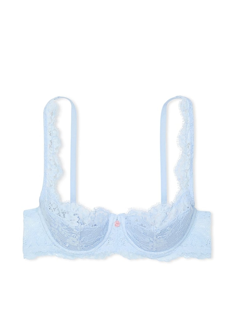 Victoria's Secret Light Blue Lightly Lined Balcony Lace Bra - Image 1 of 2