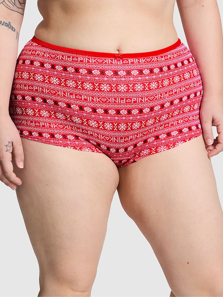 Victoria's Secret PINK Vermillion Red Short Cotton Knickers - Image 1 of 3