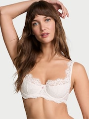 Victoria's Secret Coconut White Lightly Lined Balcony Lace Bra - Image 1 of 3