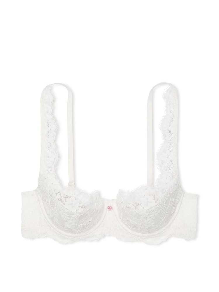 Victoria's Secret Coconut White Lightly Lined Balcony Lace Bra - Image 3 of 3