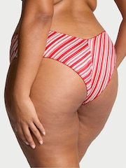 Victoria's Secret Candy Cane Stripe Red Cheeky Knickers - Image 2 of 3