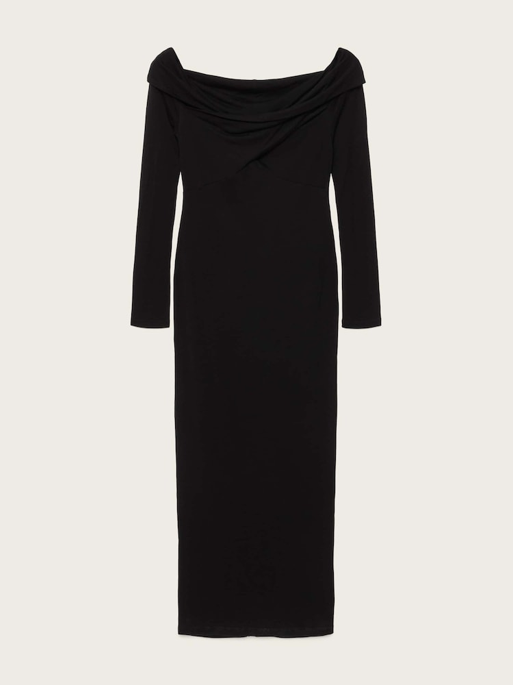 AllSaints Black Delta Jersey Dress - Image 5 of 5