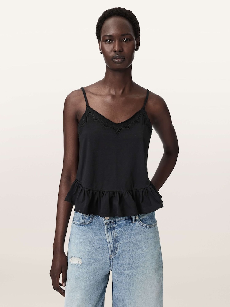 AllSaints Black Georgia Camisole - Image 1 of 6