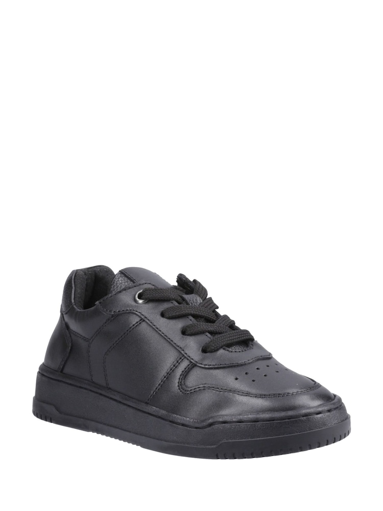 Hush Puppies Black Dougie Lace Up Junior School Shoes - Image 2 of 5 Hush Puppies Black Dougie Lace Up Junior School Shoes - Image 2 of 5