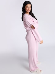 Boux Avenue Fleece Cosy Long Pyjamas Set - Image 3 of 5