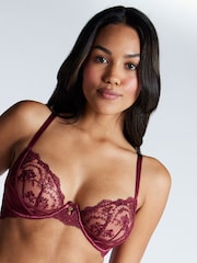 Boux Avenue Red Eliza Lace Plunge Bra - Image 2 of 5