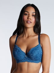 Azul - Sujetador balconette acolchado de encaje Billie de Boux Avenue - Imagen 1 de 5