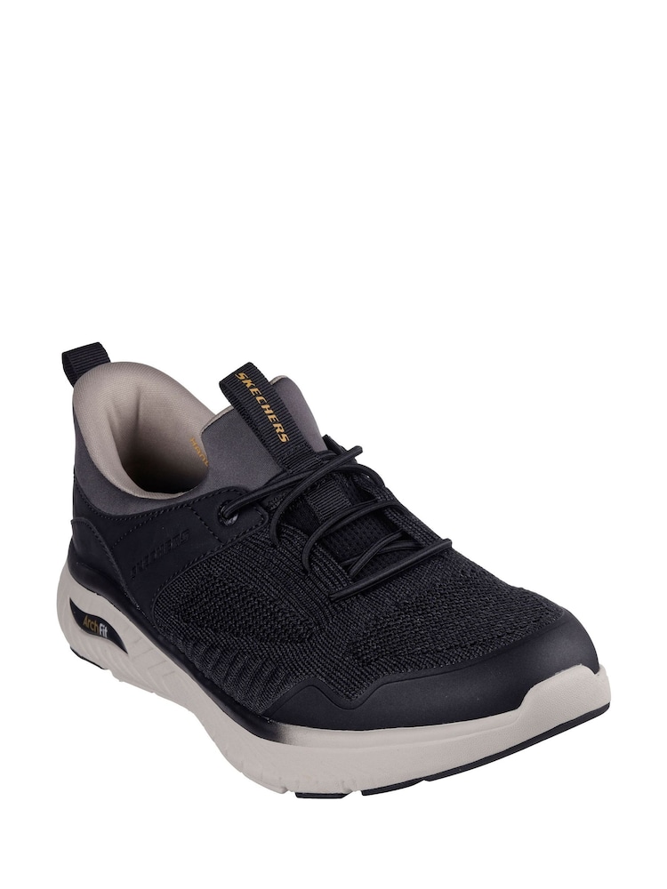 Skechers Black Arch Fit Crosser Emeric Trainers - Image 2 of 3 Skechers Black Arch Fit Crosser Emeric Trainers - Image 2 of 3