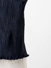 French Connection Blue Crina Crinkle Satin Shirt - Image 3 of 4