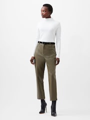 French Connection Brown PU Crolenda Trousers - Image 1 of 4