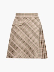 French Connection Pink Gina Checks Pleated Mini Skirt - Image 4 of 4