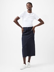 French Connection Blue Hailey Pinstripe Pencil Skirt - Image 1 of 4