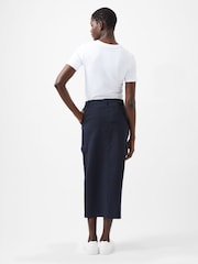 French Connection Blue Hailey Pinstripe Pencil Skirt - Image 2 of 4