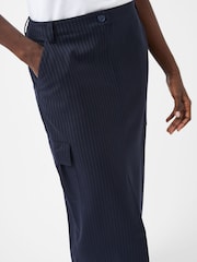 French Connection Blue Hailey Pinstripe Pencil Skirt - Image 3 of 4