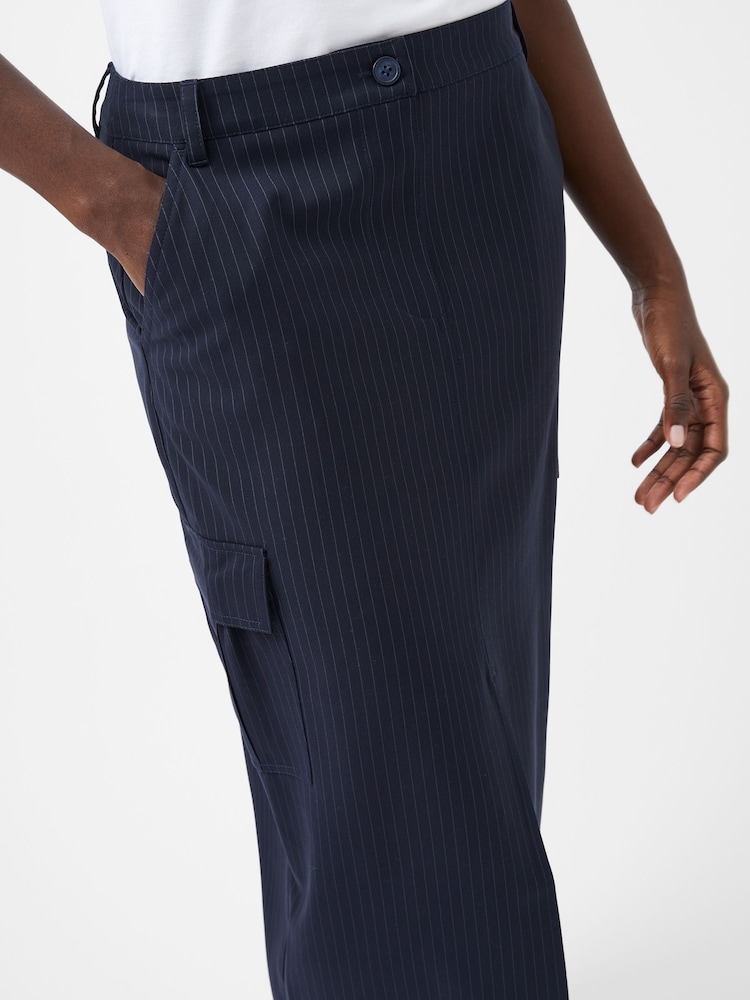 French Connection Blue Hailey Pinstripe Pencil Skirt - Image 3 of 4