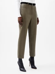 French Connection Green Crolenda PU Trousers - Image 3 of 4